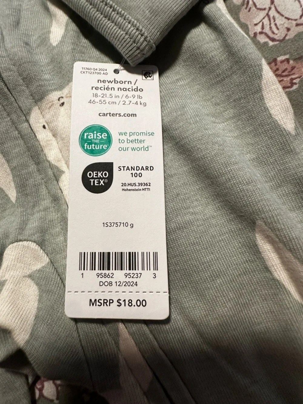 NB Bunny Sleeper NWT